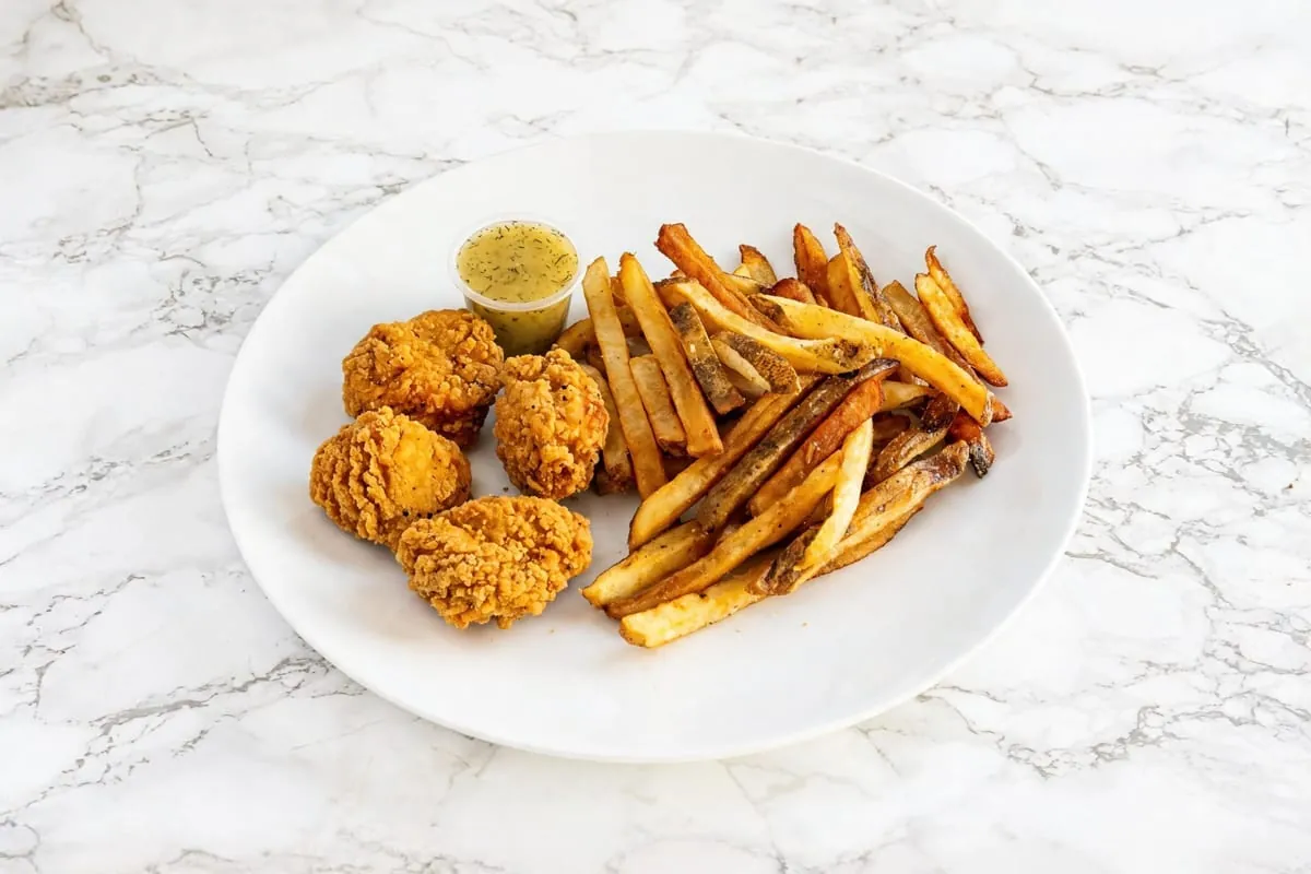 Kids four nuggets and fries meal at Yallah Eat on Pembina Hwy, Winnipeg