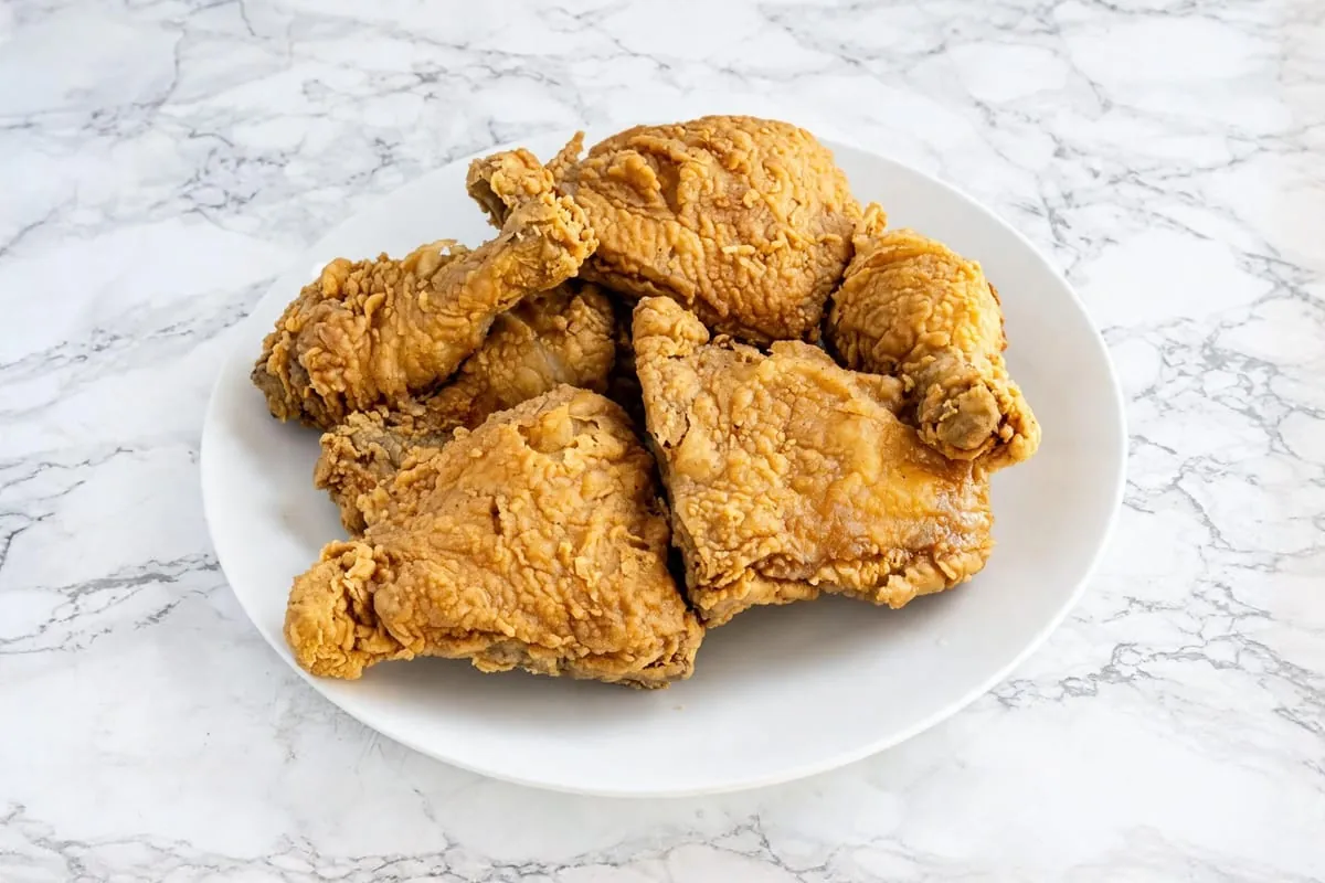 Six pieces of crispy fried chicken at Yallah Eat on Pembina Hwy, Winnipeg